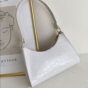 Embossed Baguette Bag